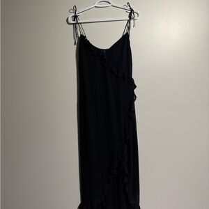 Ricki's Black Asymmetrical Ruffle Dress